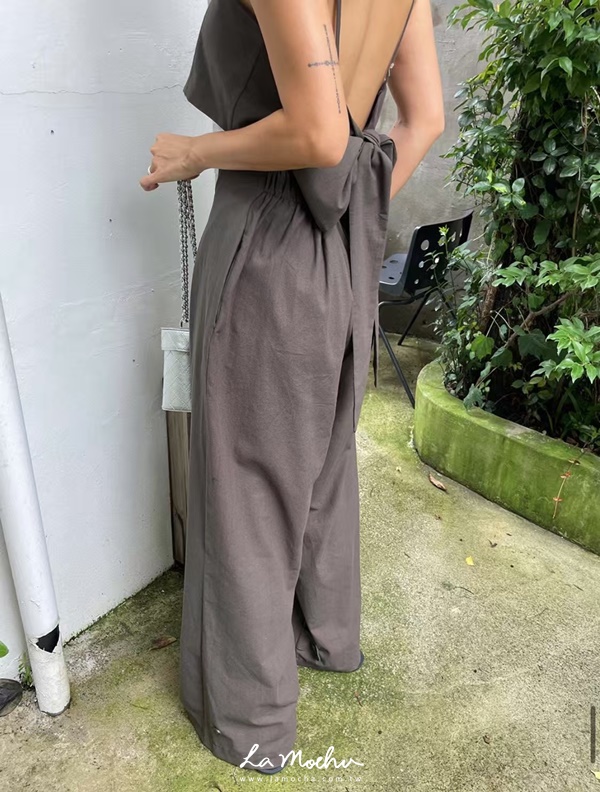 鈕釦拉鍊打摺寬褲